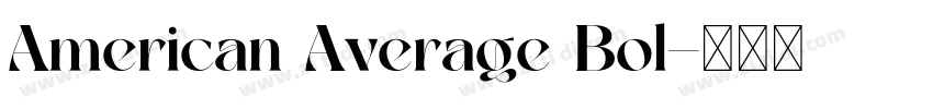 American Average Bol字体转换